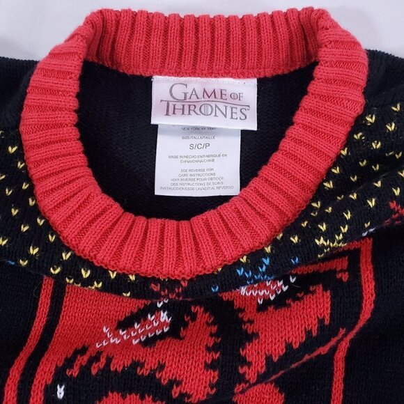 GAME of Thrones JOY TO THE REALM Mens Knit Sweater - Picture 4 of 14